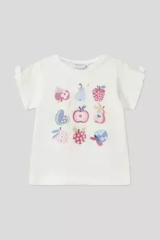 Футболка хлопковая с принтом Mayoral