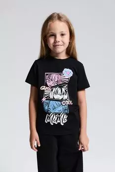 Футболка хлопковая с принтом MIMIMODA