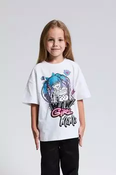 Футболка хлопковая с принтом MIMIMODA