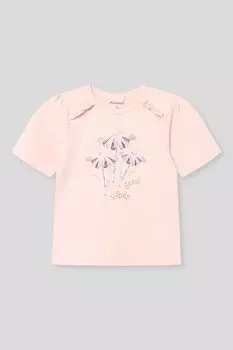 Футболка хлопковая с принтом Minymo