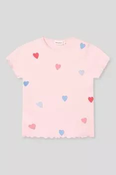 Футболка хлопковая с принтом Minymo