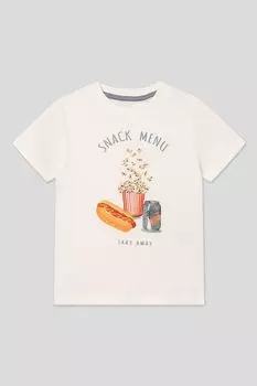 Футболка хлопковая с принтом Minymo