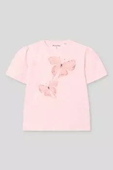 Футболка хлопковая с принтом Minymo