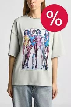 Футболка хлопковая с принтом Модели в купальниках ARTOGRAPH