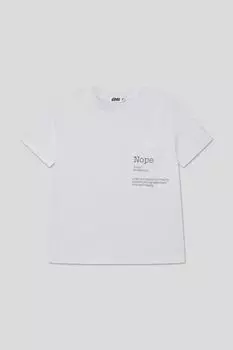 Футболка хлопковая с принтом на кармане GIOCO