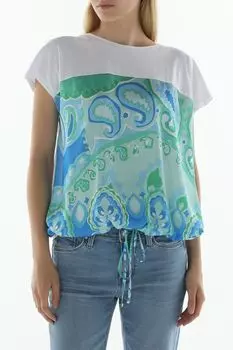 Футболка хлопковая с принтом на кулиске Marc Aurel