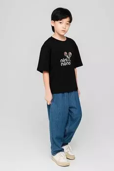 Футболка хлопковая с принтом nininono