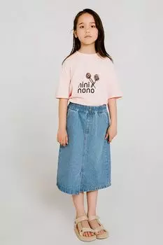 Футболка хлопковая с принтом nininono