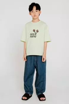 Футболка хлопковая с принтом nininono