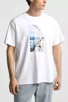 Футболка хлопковая с принтом Oulyss