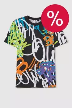 Футболка хлопковая с принтом OVS