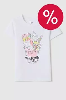 Футболка хлопковая с принтом OVS