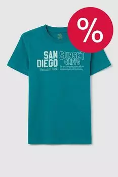 Футболка хлопковая с принтом OVS