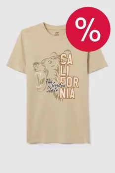 Футболка хлопковая с принтом OVS