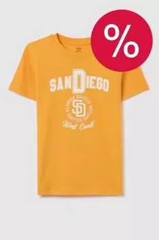 Футболка хлопковая с принтом OVS