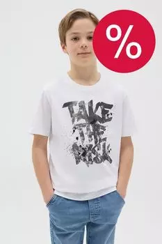 Футболка хлопковая с принтом OVS