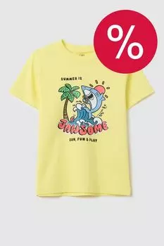 Футболка хлопковая с принтом OVS