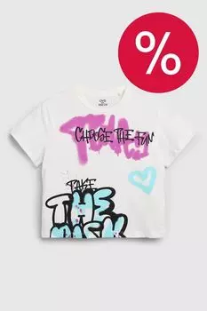 Футболка хлопковая с принтом OVS