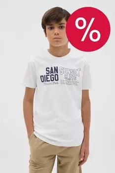 Футболка хлопковая с принтом OVS