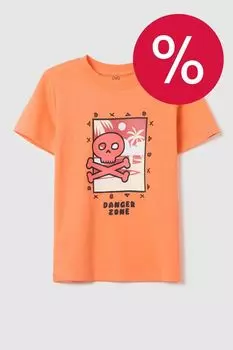 Футболка хлопковая с принтом OVS