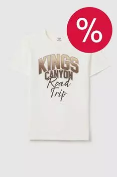 Футболка хлопковая с принтом OVS