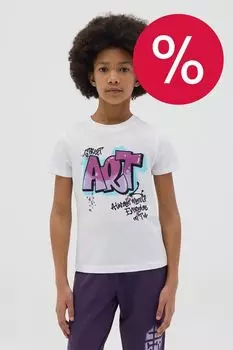 Футболка хлопковая с принтом OVS