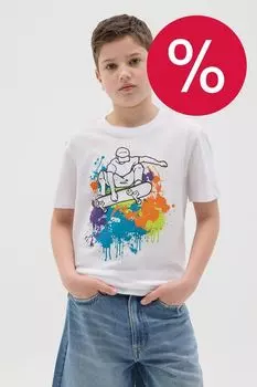 Футболка хлопковая с принтом OVS