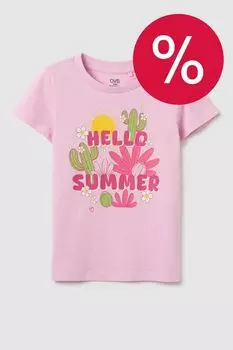 Футболка хлопковая с принтом OVS