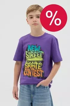 Футболка хлопковая с принтом OVS