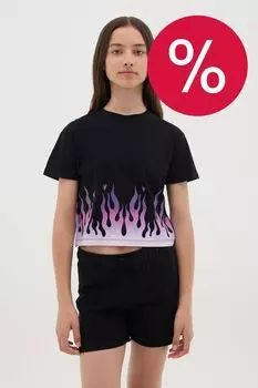 Футболка хлопковая с принтом OVS