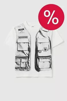 Футболка хлопковая с принтом OVS