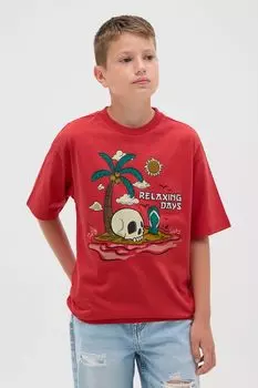 Футболка хлопковая с принтом OVS