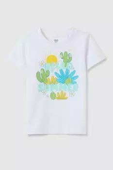 Футболка хлопковая с принтом OVS