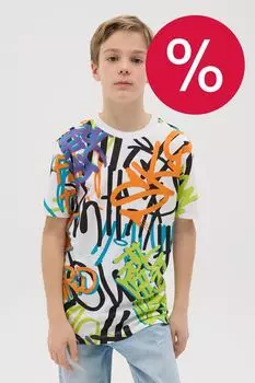 Футболка хлопковая с принтом OVS