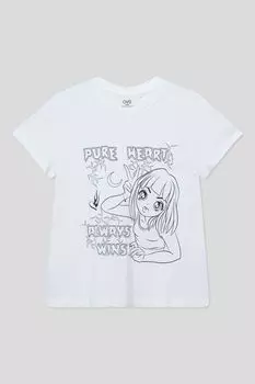 Футболка хлопковая с принтом OVS