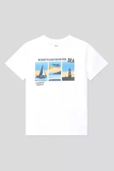 Футболка хлопковая с принтом OVS