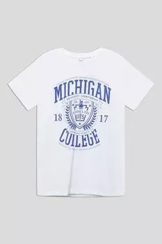 Футболка хлопковая с принтом OVS