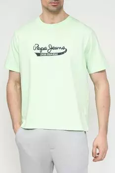 Футболка хлопковая с принтом PEPE JEANS