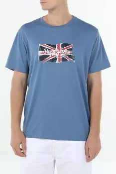 Футболка хлопковая с принтом PEPE JEANS