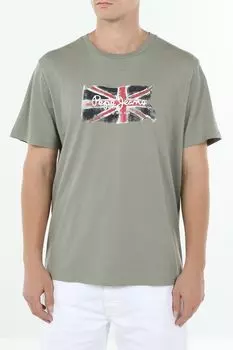 Футболка хлопковая с принтом PEPE JEANS