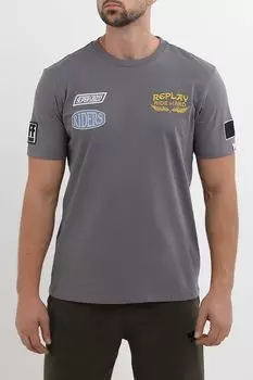 Футболка хлопковая с принтом Replay