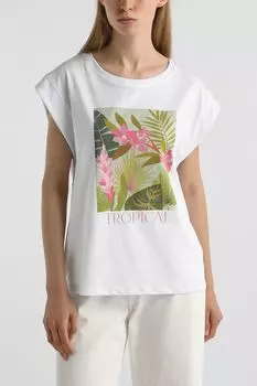 Футболка хлопковая с принтом Rinascimento