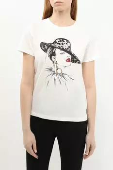 Футболка хлопковая с принтом Rinascimento