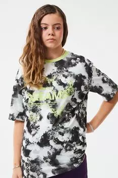 Футболка хлопковая с принтом SMENA