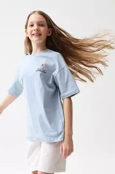 Футболка хлопковая с принтом Smena