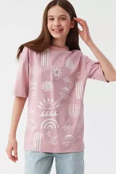 Футболка хлопковая с принтом Smena