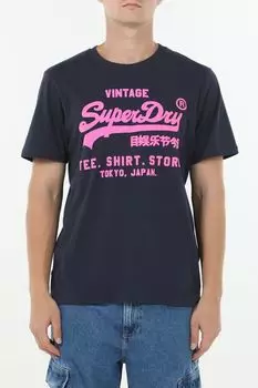 Футболка хлопковая с принтом Superdry