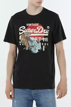 Футболка хлопковая с принтом Superdry