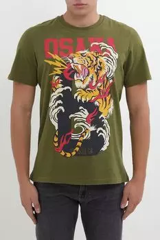 Футболка хлопковая с принтом Superdry