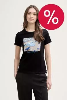 Футболка хлопковая с принтом TOM TAILOR